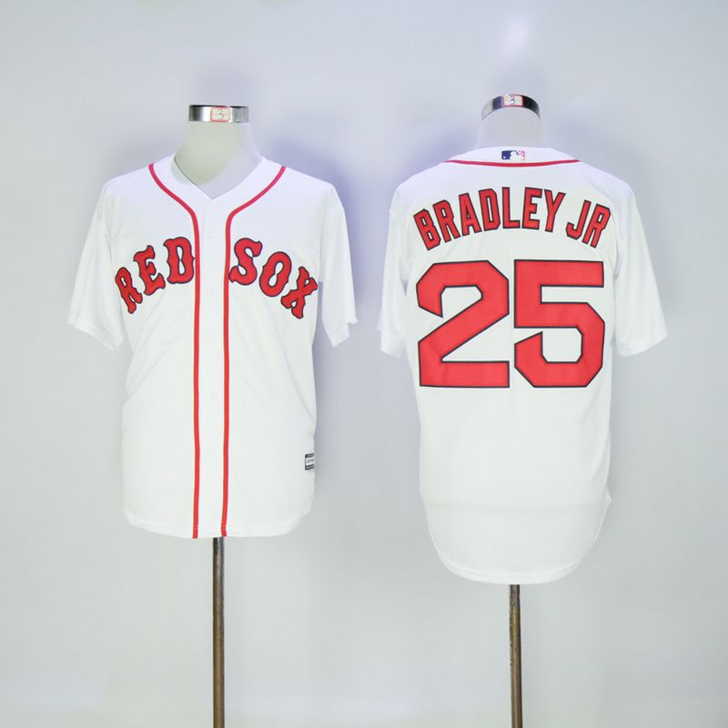 Men Boston Red Sox 25 Bradley jr White MLB Jerseys